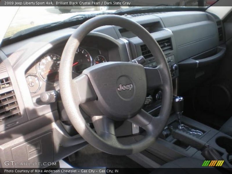 Brilliant Black Crystal Pearl / Dark Slate Gray 2009 Jeep Liberty Sport 4x4