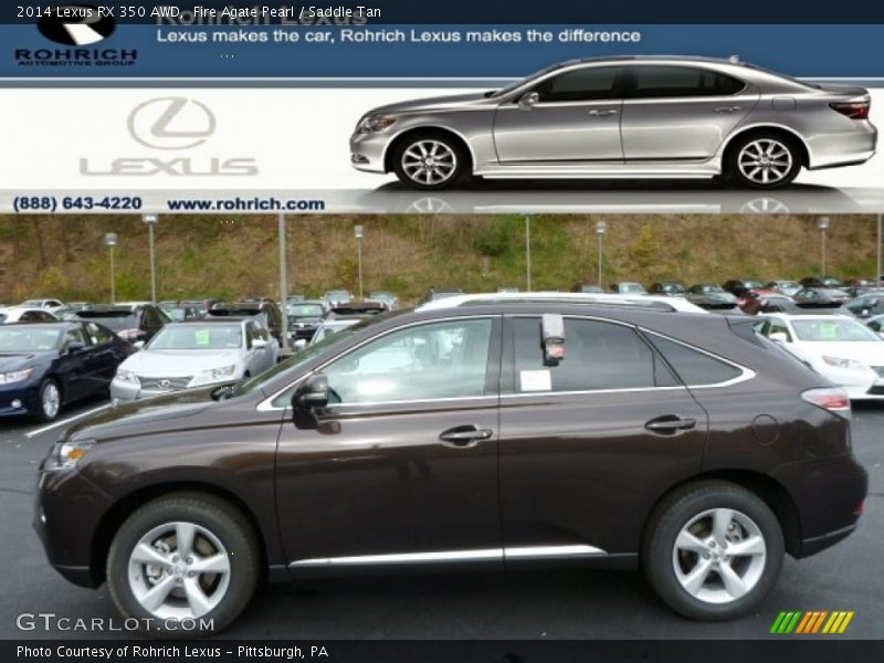 Fire Agate Pearl / Saddle Tan 2014 Lexus RX 350 AWD