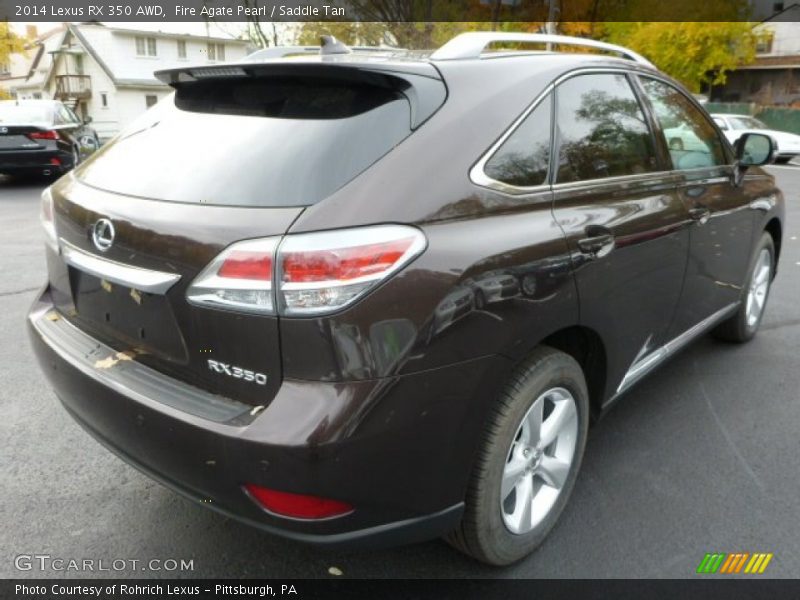 Fire Agate Pearl / Saddle Tan 2014 Lexus RX 350 AWD