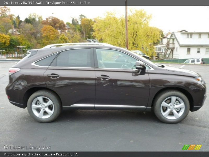 Fire Agate Pearl / Saddle Tan 2014 Lexus RX 350 AWD