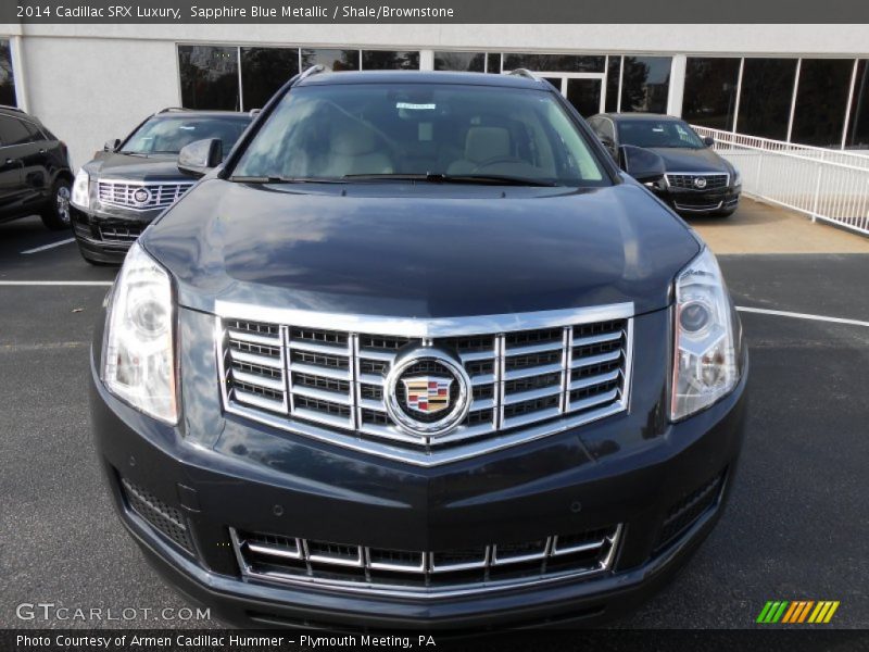 Sapphire Blue Metallic / Shale/Brownstone 2014 Cadillac SRX Luxury