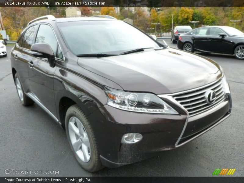 Fire Agate Pearl / Saddle Tan 2014 Lexus RX 350 AWD