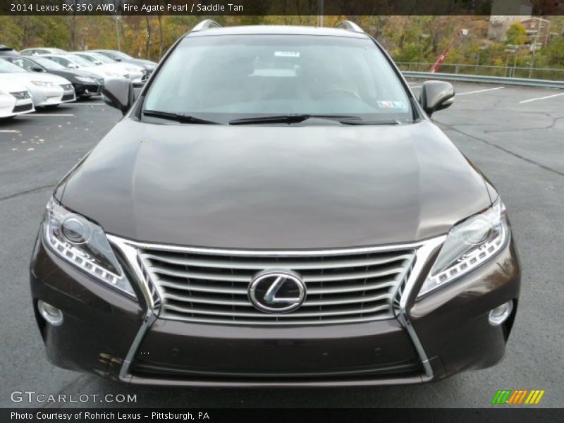 Fire Agate Pearl / Saddle Tan 2014 Lexus RX 350 AWD