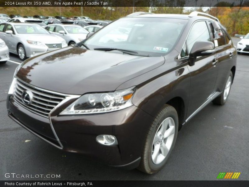 Fire Agate Pearl / Saddle Tan 2014 Lexus RX 350 AWD