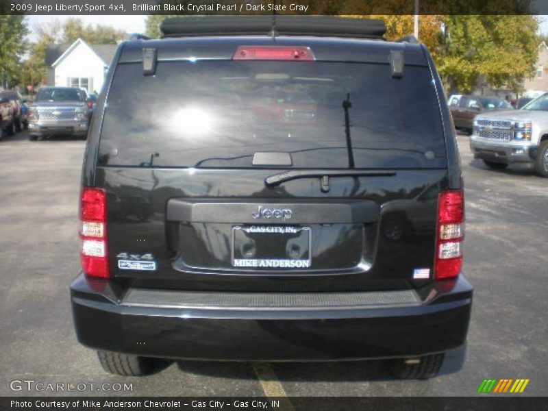 Brilliant Black Crystal Pearl / Dark Slate Gray 2009 Jeep Liberty Sport 4x4