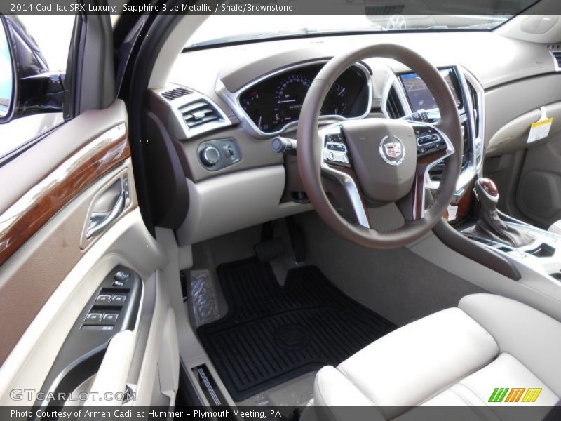 Sapphire Blue Metallic / Shale/Brownstone 2014 Cadillac SRX Luxury
