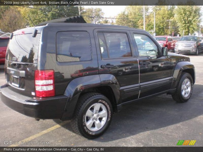 Brilliant Black Crystal Pearl / Dark Slate Gray 2009 Jeep Liberty Sport 4x4