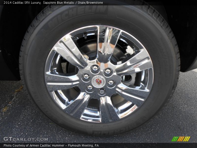 Sapphire Blue Metallic / Shale/Brownstone 2014 Cadillac SRX Luxury