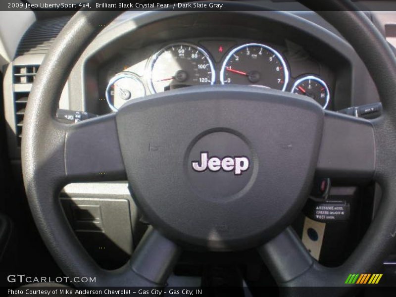 Brilliant Black Crystal Pearl / Dark Slate Gray 2009 Jeep Liberty Sport 4x4