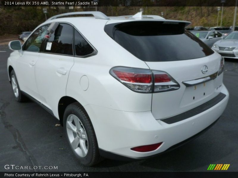 Starfire Pearl / Saddle Tan 2014 Lexus RX 350 AWD