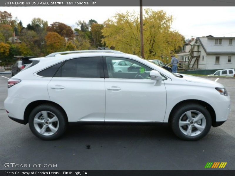 Starfire Pearl / Saddle Tan 2014 Lexus RX 350 AWD