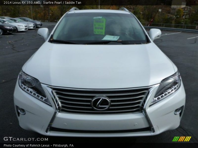 Starfire Pearl / Saddle Tan 2014 Lexus RX 350 AWD