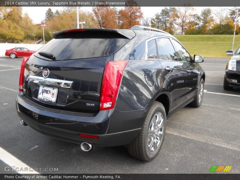 Sapphire Blue Metallic / Shale/Brownstone 2014 Cadillac SRX Luxury
