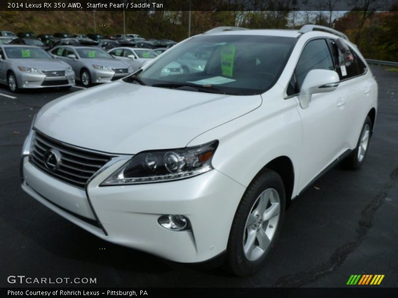 Starfire Pearl / Saddle Tan 2014 Lexus RX 350 AWD