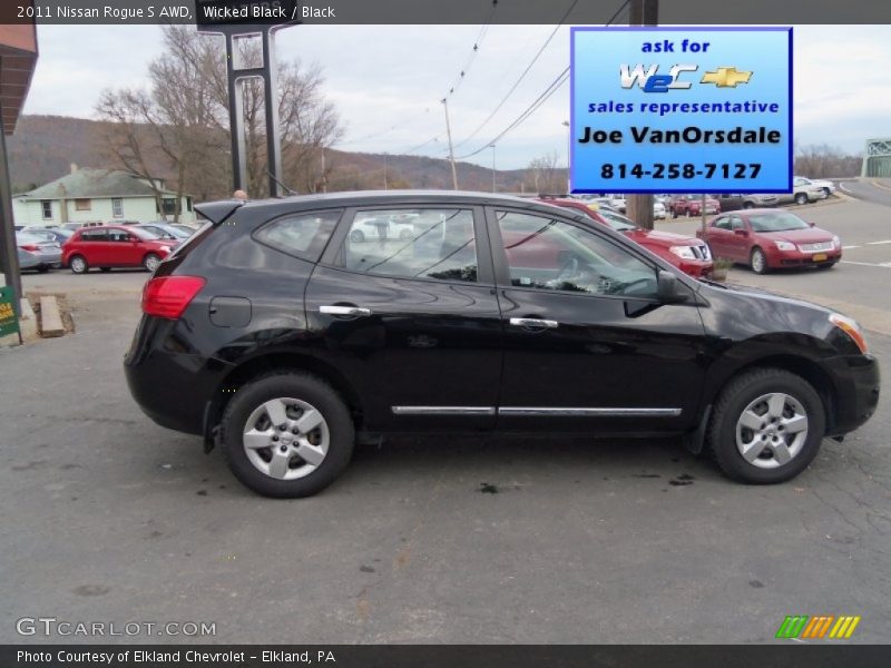 Wicked Black / Black 2011 Nissan Rogue S AWD