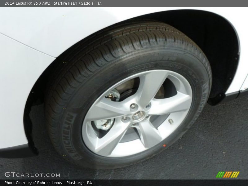 Starfire Pearl / Saddle Tan 2014 Lexus RX 350 AWD