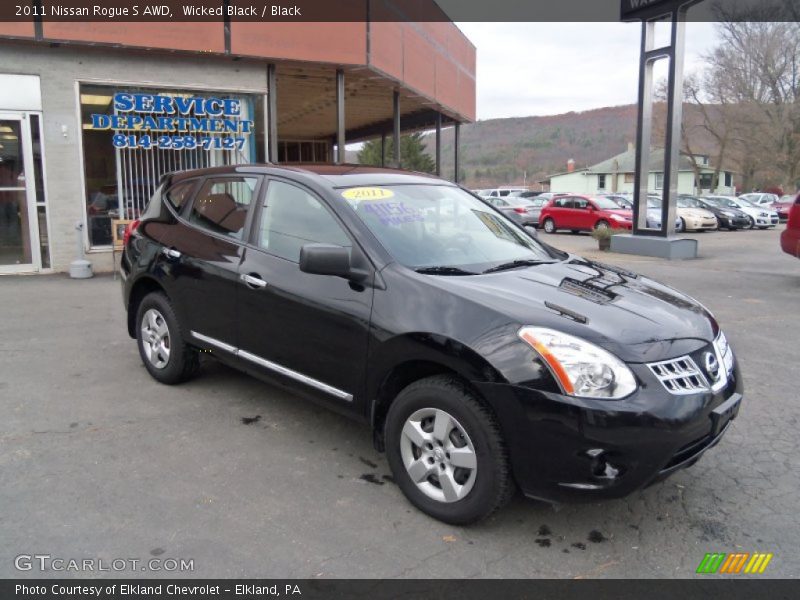 Wicked Black / Black 2011 Nissan Rogue S AWD