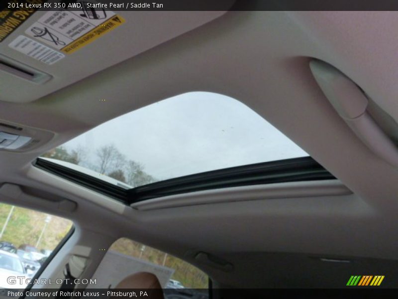Starfire Pearl / Saddle Tan 2014 Lexus RX 350 AWD