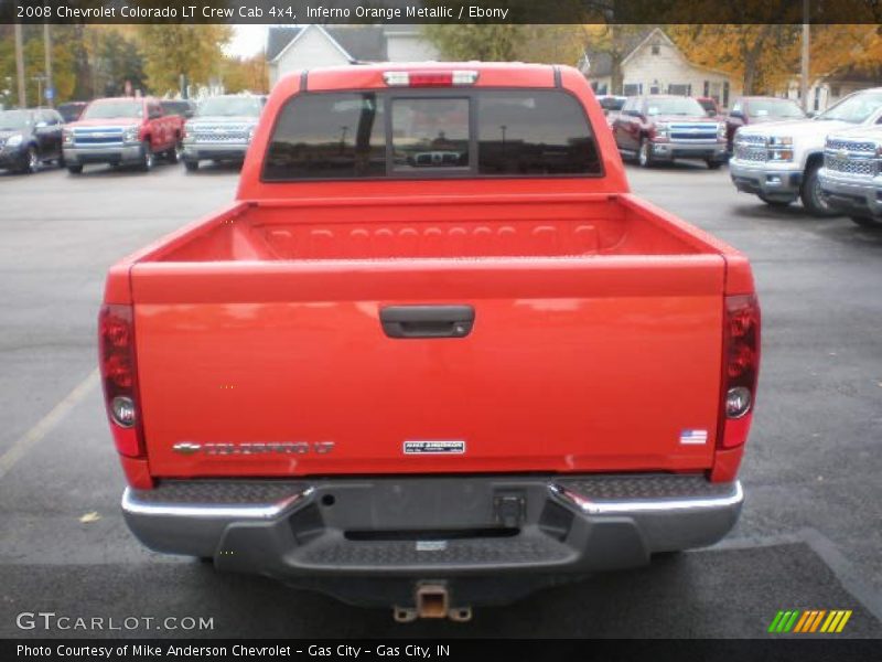 Inferno Orange Metallic / Ebony 2008 Chevrolet Colorado LT Crew Cab 4x4