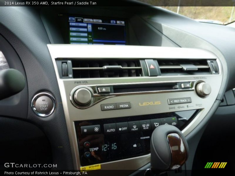 Starfire Pearl / Saddle Tan 2014 Lexus RX 350 AWD
