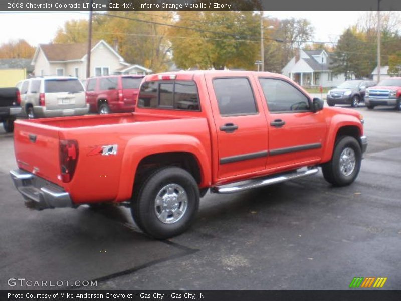 Inferno Orange Metallic / Ebony 2008 Chevrolet Colorado LT Crew Cab 4x4
