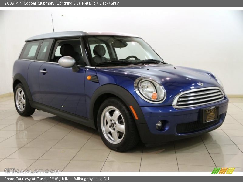 Lightning Blue Metallic / Black/Grey 2009 Mini Cooper Clubman