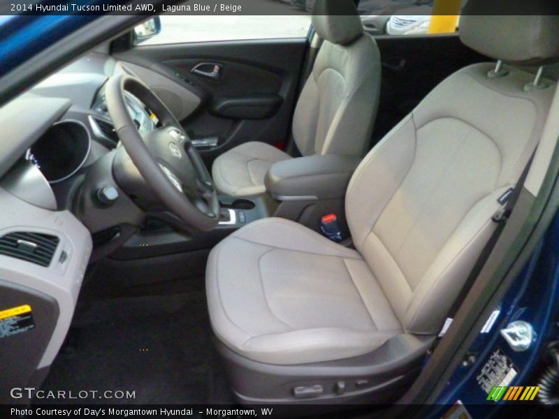 Laguna Blue / Beige 2014 Hyundai Tucson Limited AWD