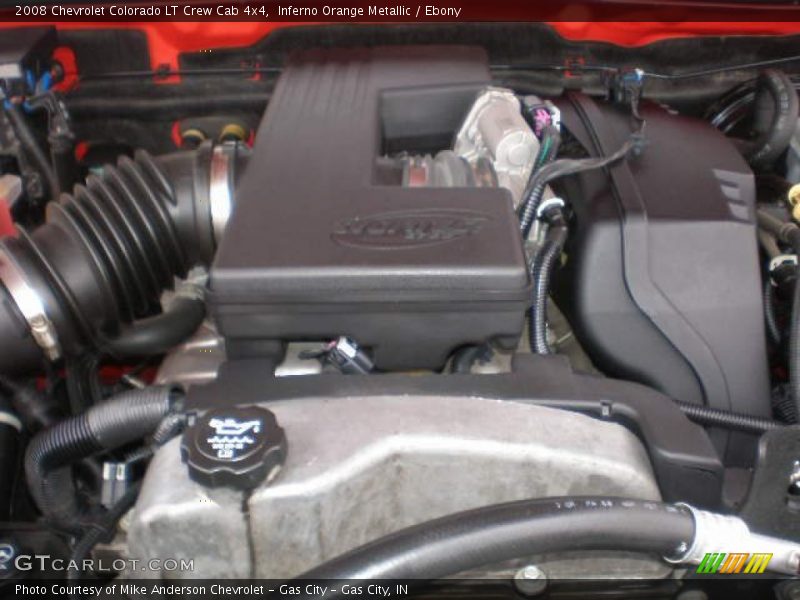 Inferno Orange Metallic / Ebony 2008 Chevrolet Colorado LT Crew Cab 4x4
