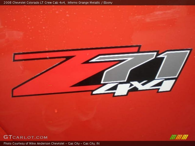 Inferno Orange Metallic / Ebony 2008 Chevrolet Colorado LT Crew Cab 4x4