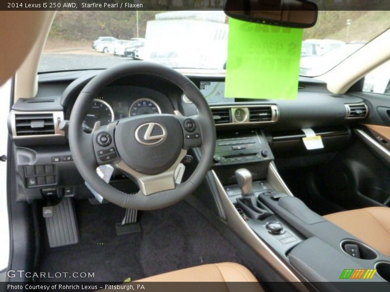 Starfire Pearl / Flaxen 2014 Lexus IS 250 AWD
