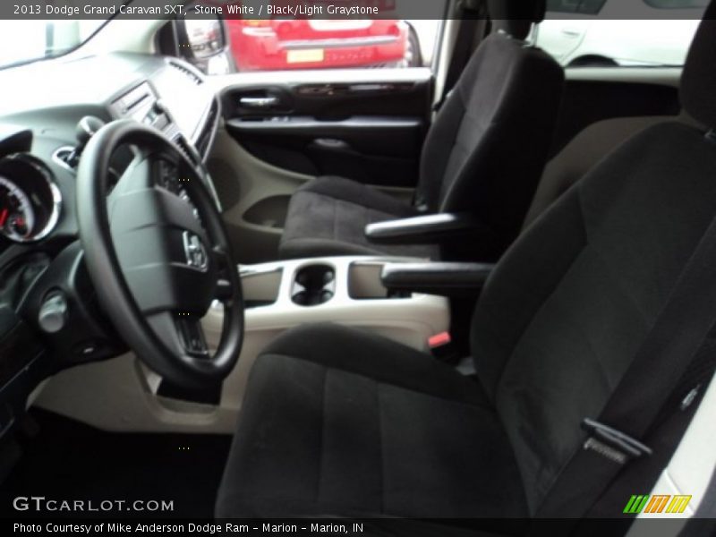 Stone White / Black/Light Graystone 2013 Dodge Grand Caravan SXT