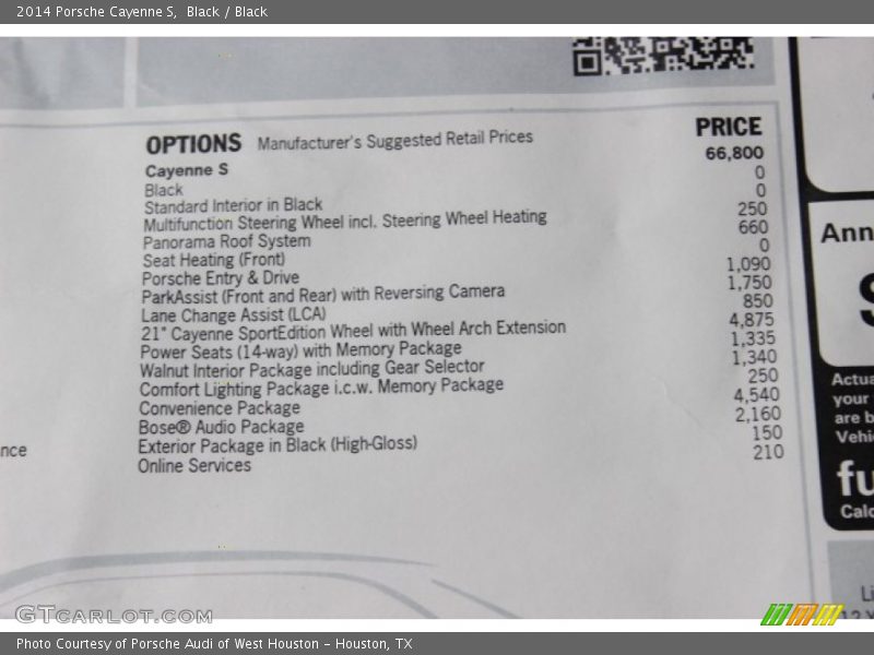 Black / Black 2014 Porsche Cayenne S