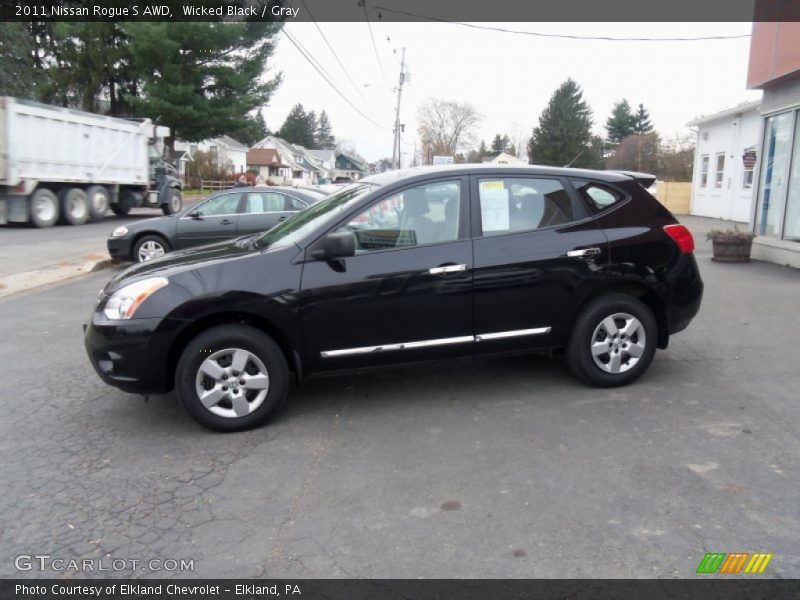 Wicked Black / Gray 2011 Nissan Rogue S AWD