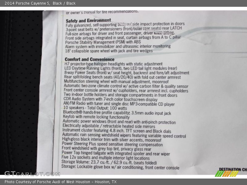 Black / Black 2014 Porsche Cayenne S
