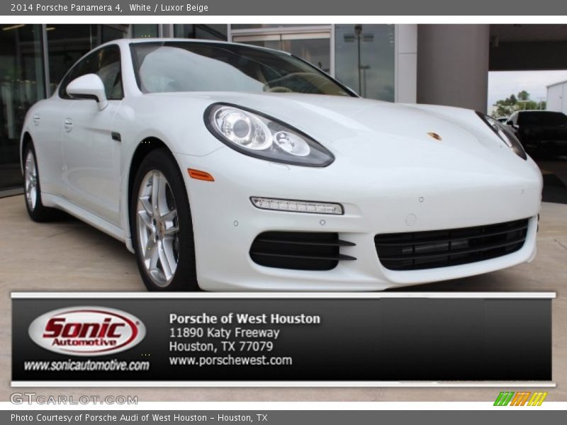 White / Luxor Beige 2014 Porsche Panamera 4