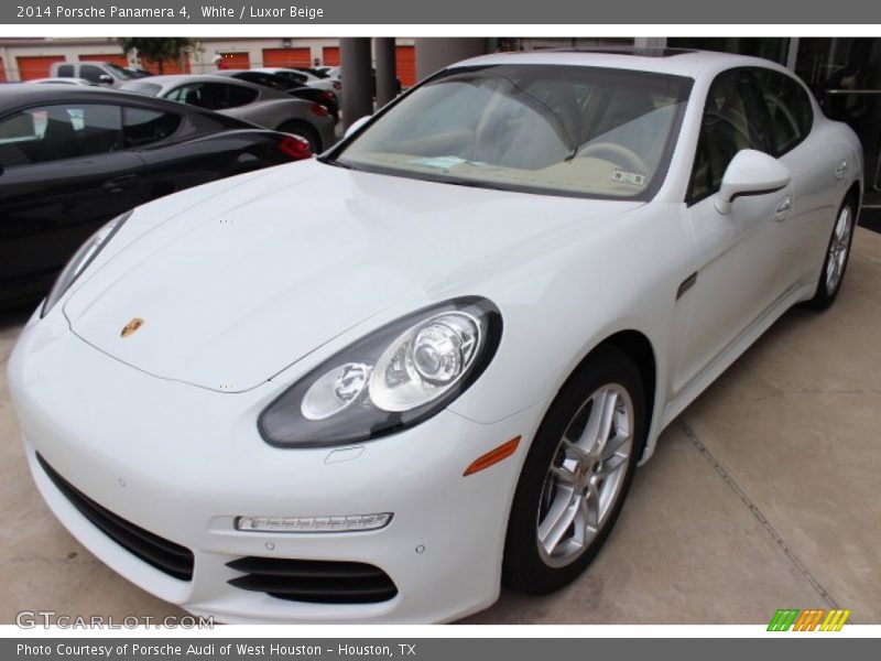 White / Luxor Beige 2014 Porsche Panamera 4