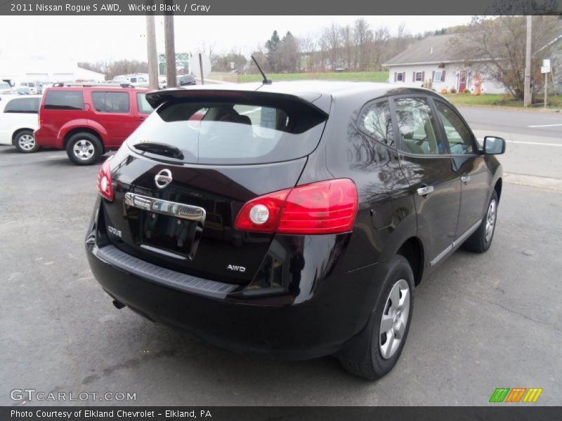 Wicked Black / Gray 2011 Nissan Rogue S AWD