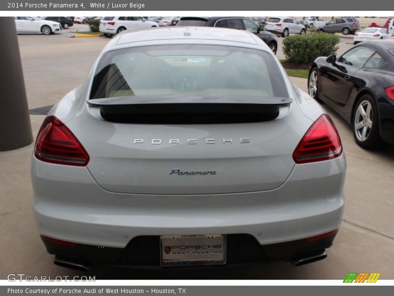 White / Luxor Beige 2014 Porsche Panamera 4