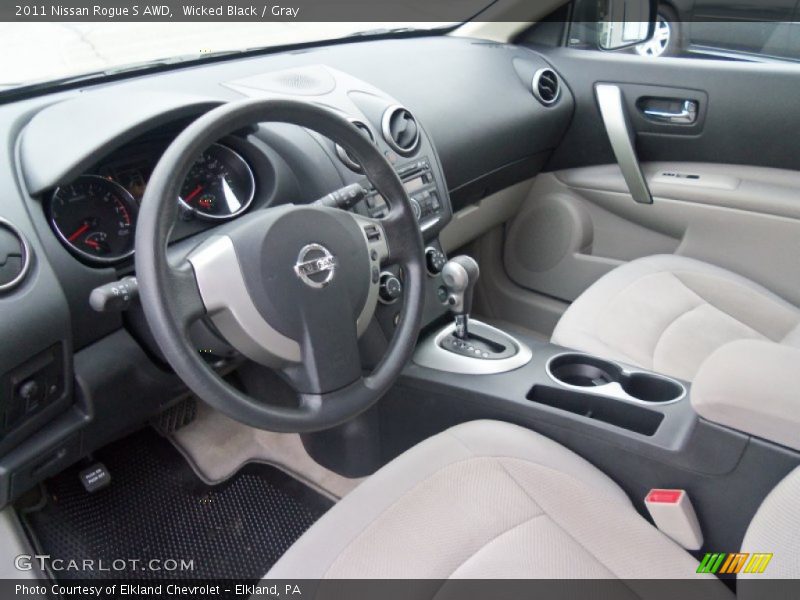 Wicked Black / Gray 2011 Nissan Rogue S AWD