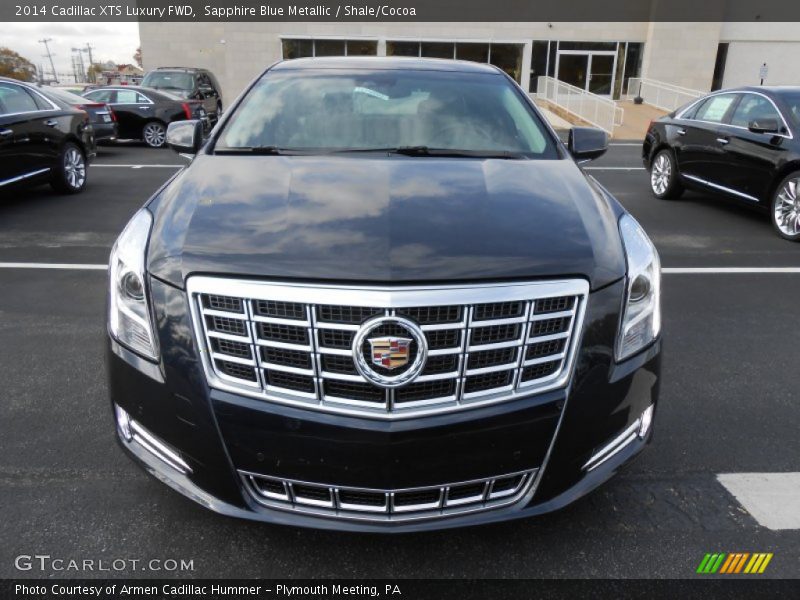 Sapphire Blue Metallic / Shale/Cocoa 2014 Cadillac XTS Luxury FWD