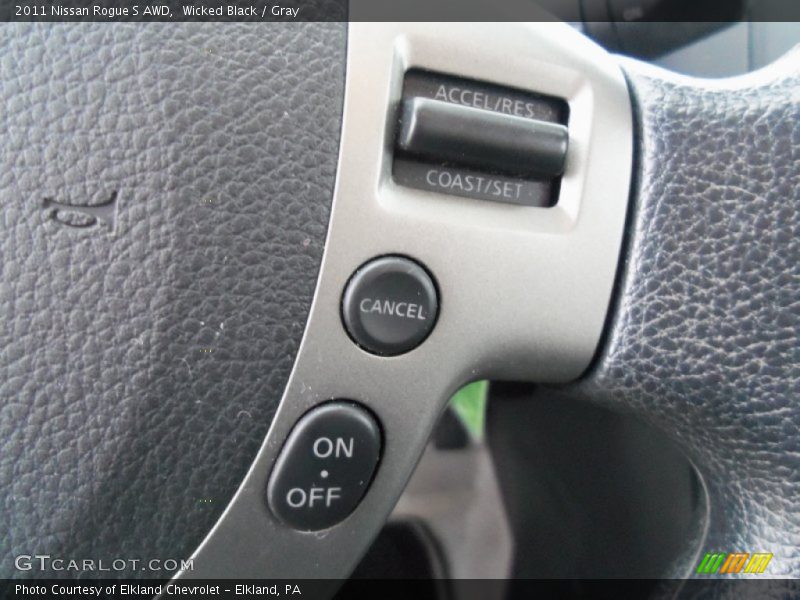 Wicked Black / Gray 2011 Nissan Rogue S AWD