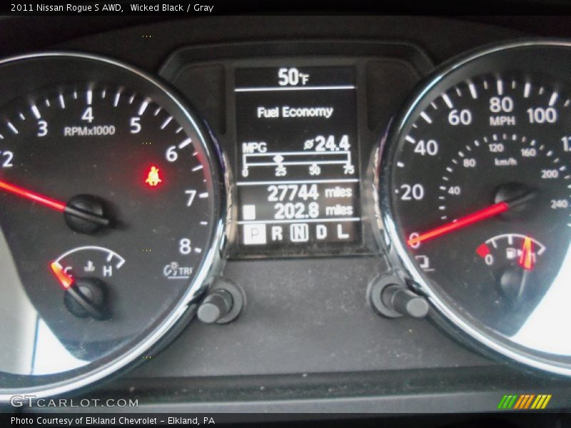 Wicked Black / Gray 2011 Nissan Rogue S AWD