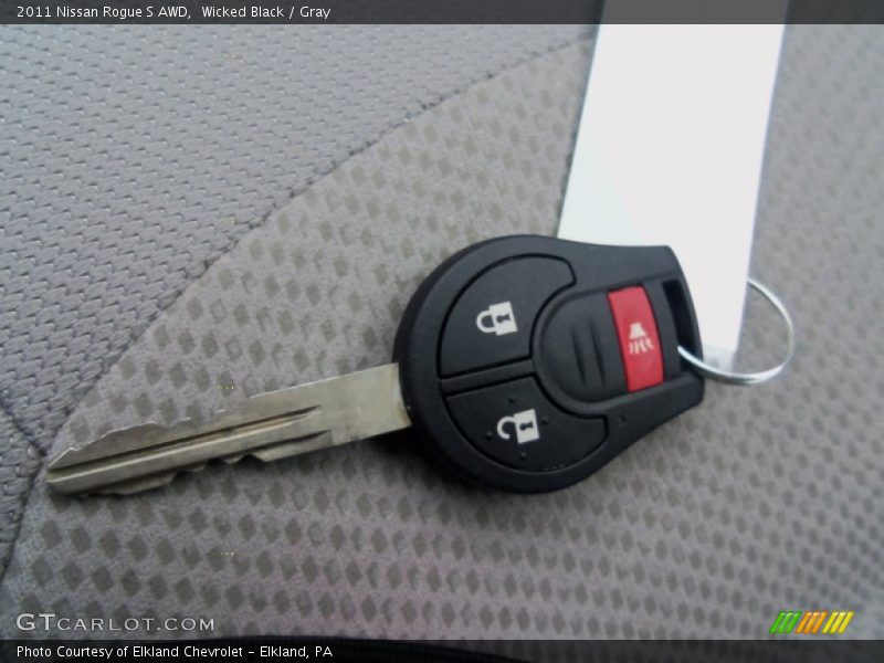 Wicked Black / Gray 2011 Nissan Rogue S AWD