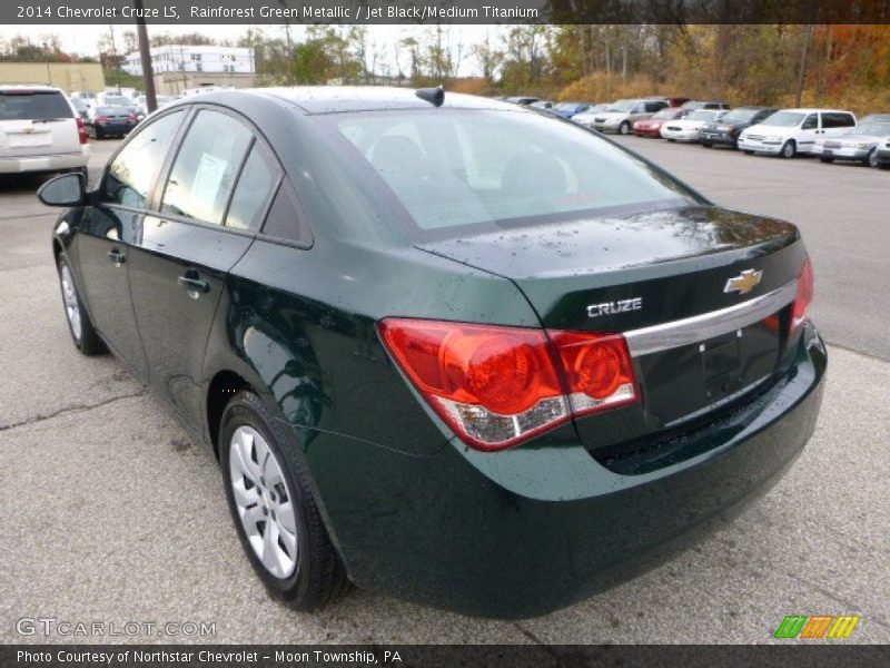 Rainforest Green Metallic / Jet Black/Medium Titanium 2014 Chevrolet Cruze LS