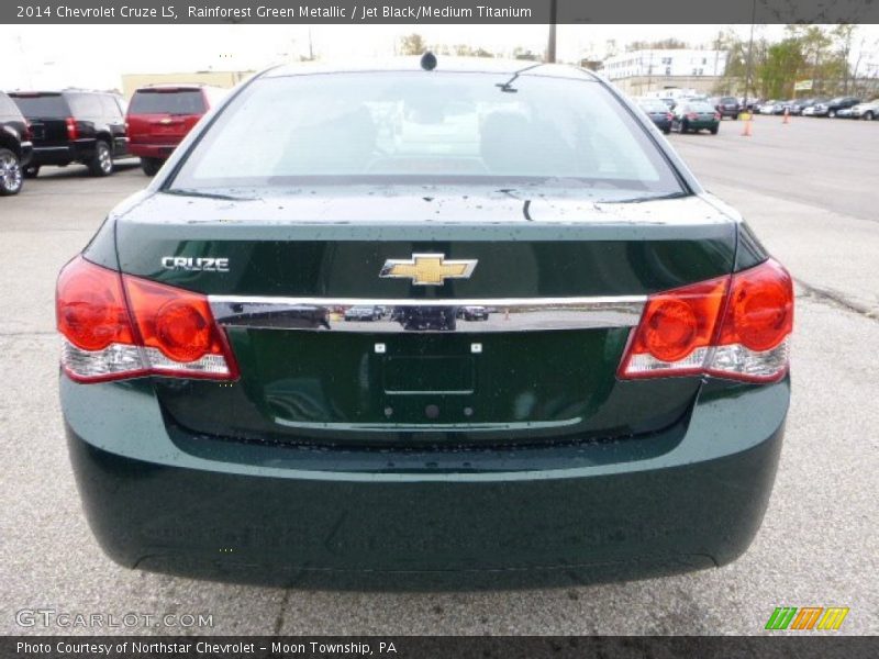 Rainforest Green Metallic / Jet Black/Medium Titanium 2014 Chevrolet Cruze LS
