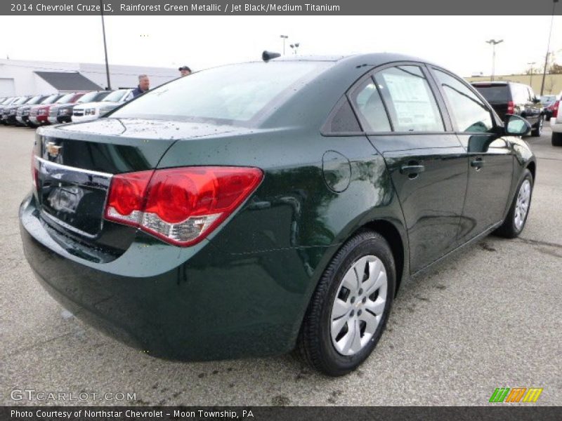 Rainforest Green Metallic / Jet Black/Medium Titanium 2014 Chevrolet Cruze LS