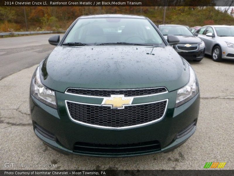 Rainforest Green Metallic / Jet Black/Medium Titanium 2014 Chevrolet Cruze LS