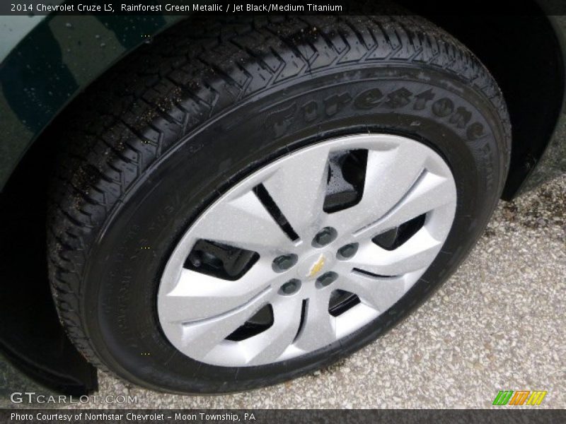 Rainforest Green Metallic / Jet Black/Medium Titanium 2014 Chevrolet Cruze LS