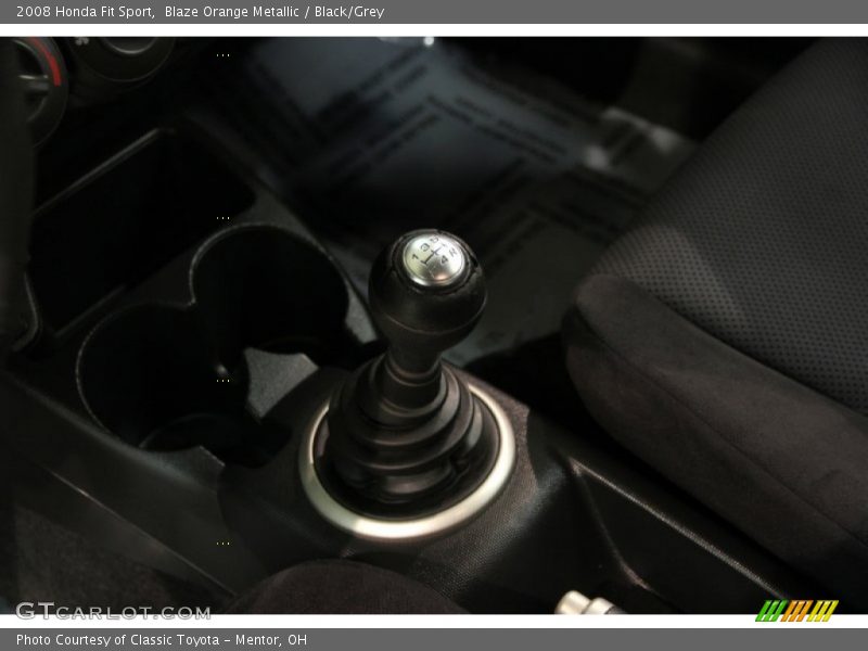 Blaze Orange Metallic / Black/Grey 2008 Honda Fit Sport