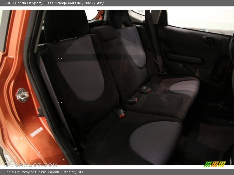 Blaze Orange Metallic / Black/Grey 2008 Honda Fit Sport